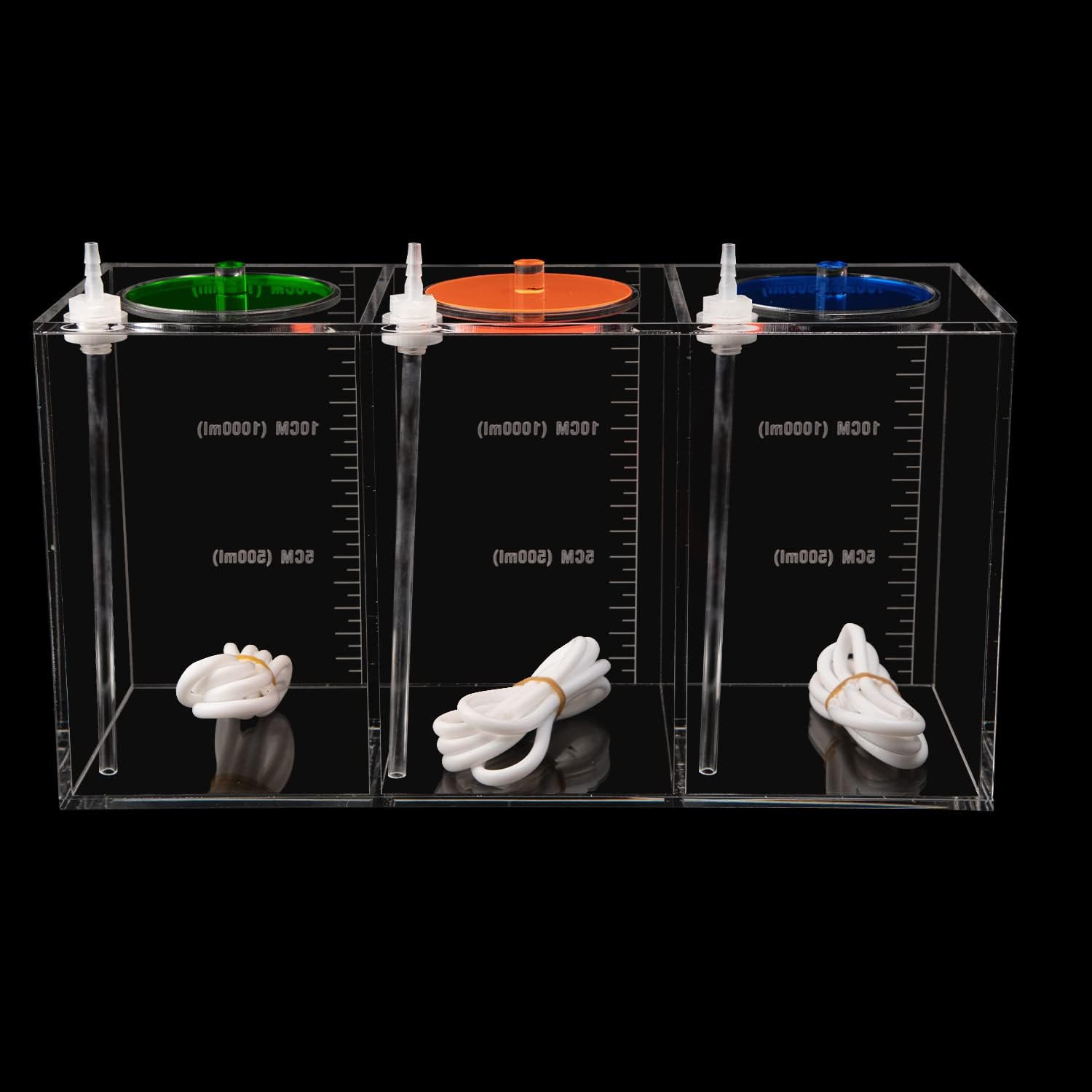 Aquarium Choice dosing Container dosing Liquid Container Storage Bucket Dosing Pump Reservoir Container with Three Separate Storage Rooms