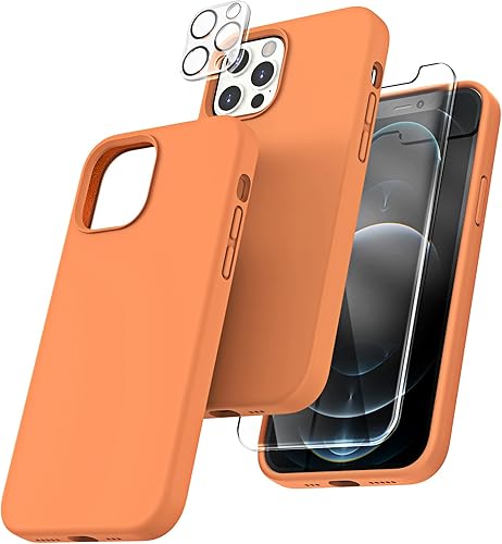 Vista 431 de TOCOL - Funda 5 en 1 para iPhone 11, con 2 protectores de pantalla + 2 protectores de lente de cámara, funda delgada de silicona líquida a prueba