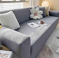 Vista 10 de Stretch Sofa Slipcover 1-Piece Sofa Cover Furniture Protector Couch Soft with Elastic Bottom for Kids, Polyester Spandex Jacquard Fabric Small Checks