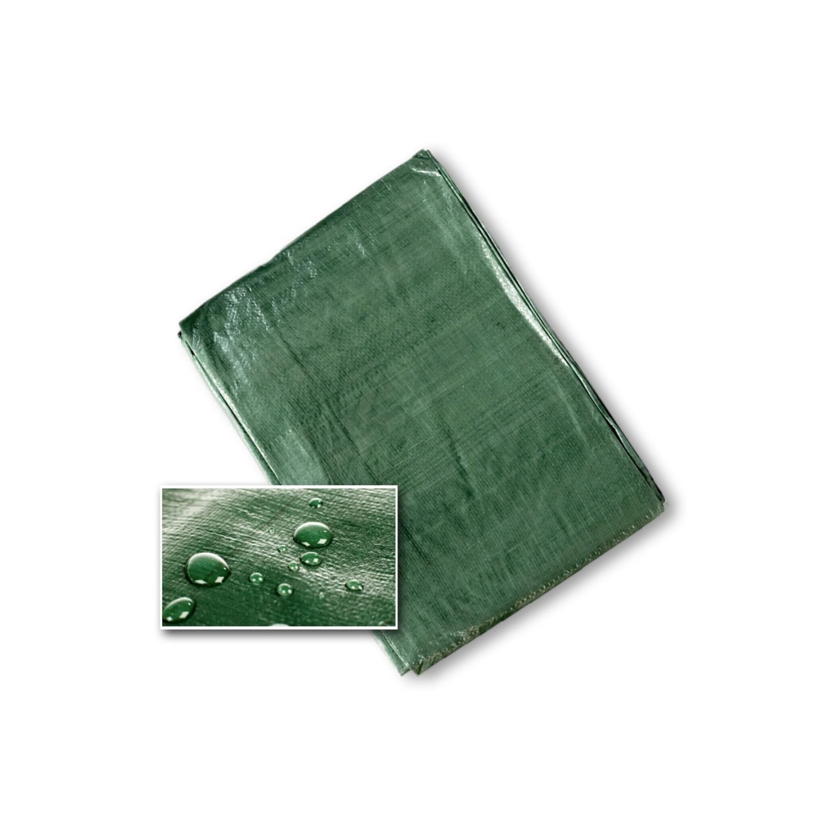 Clothing Estates Green Tarpaulin Strengthened Waterproof Light Multipurpose Economic Tarp Sheet 60G/Sm - For Farm Garden Garage Leisure Camping (2 X 2 M / 7' X 7')