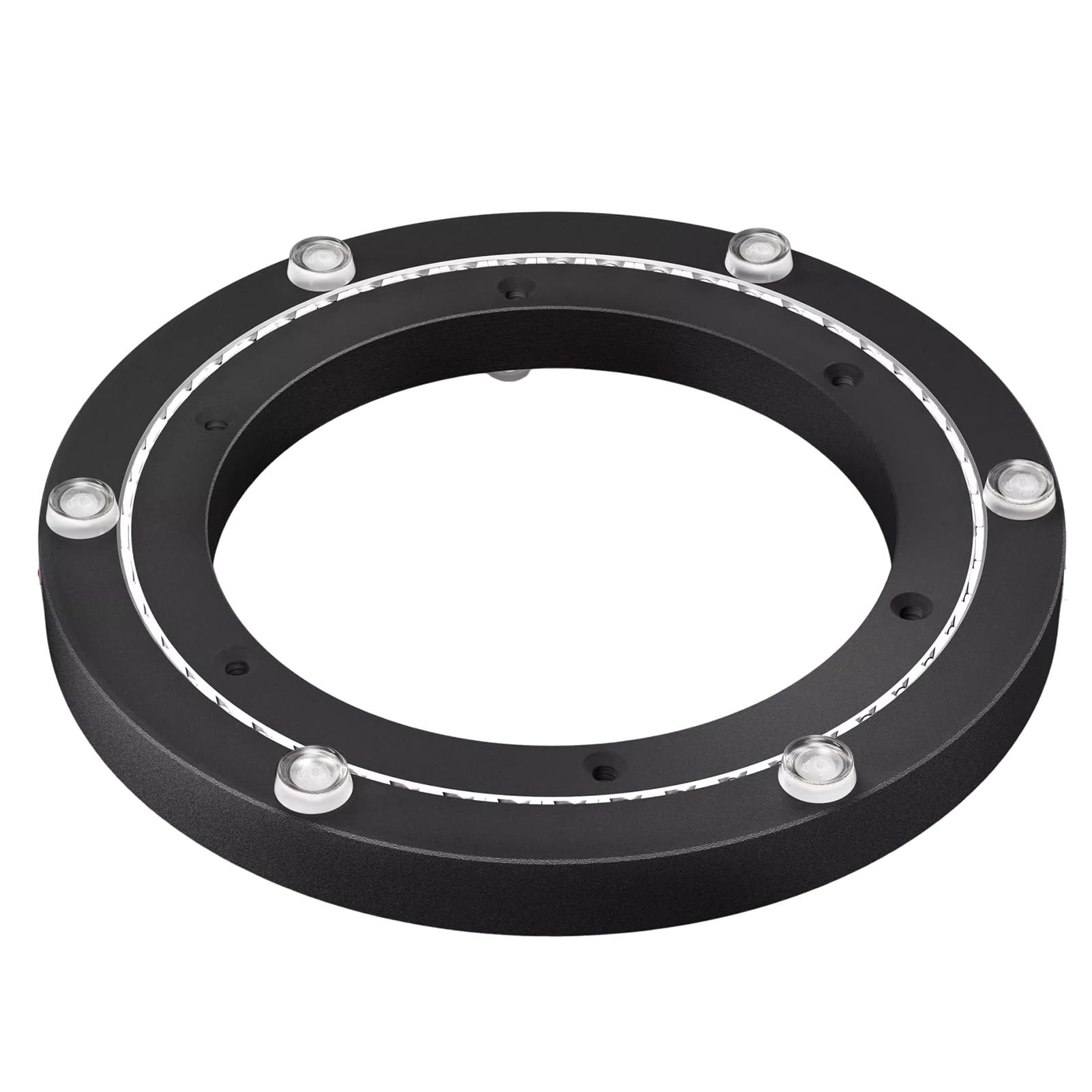 30 cm Łożysko Obrotowe ze Stopu Aluminium, Obrotowa Płyta Łożyskowa Lazy Susan 50 kg do Stołu Obrotowego, Regał na Książki