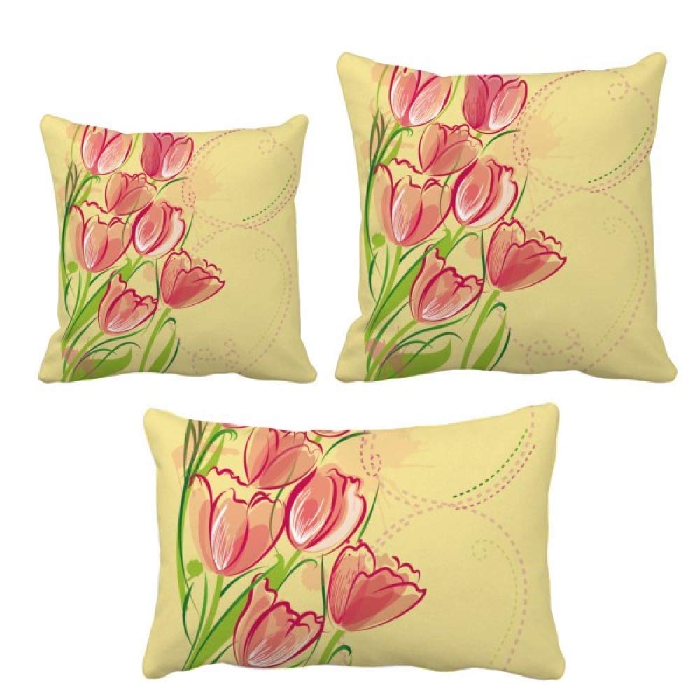 Coussin tulipe plante fleur avec insert décoration maison et sofa salon