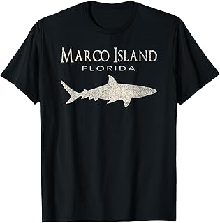 Retro Marco Island FL Shark T-Shirt T-Shirt
