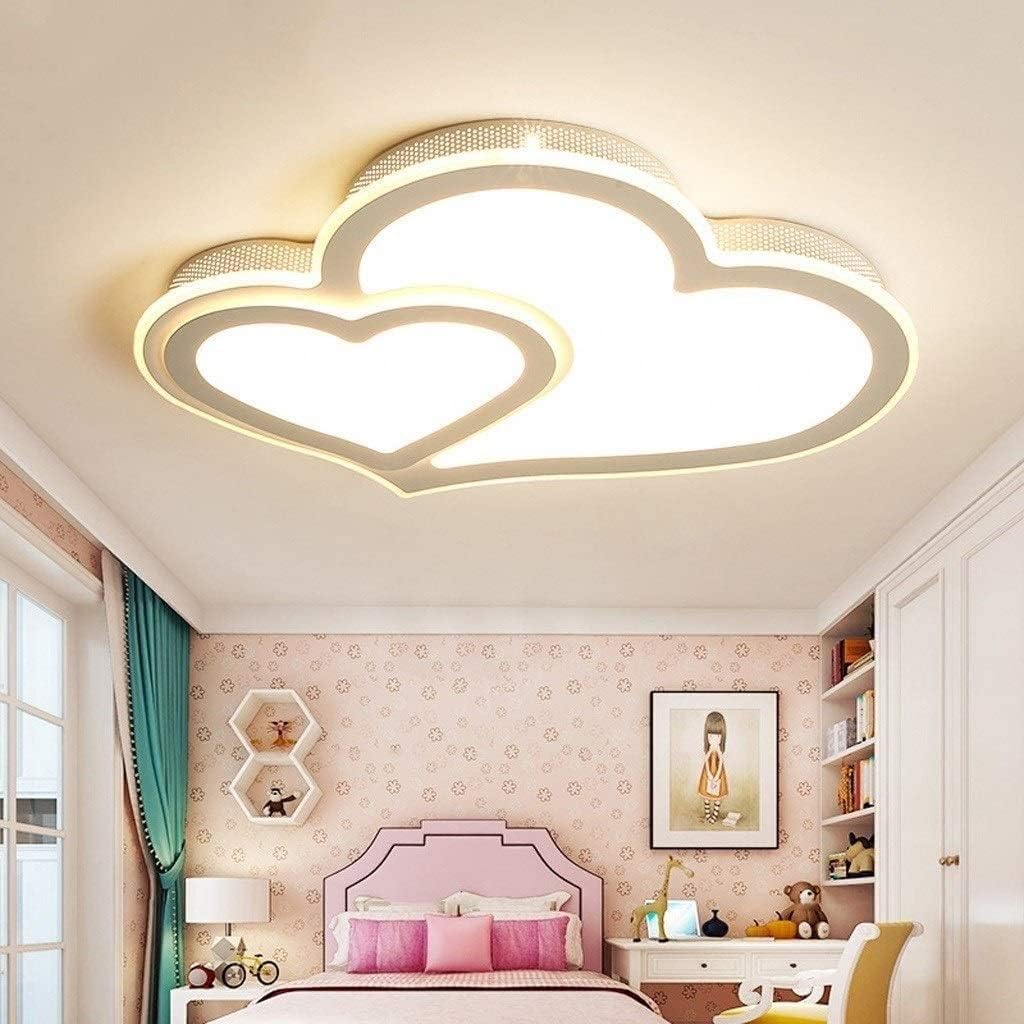 Modern Heart-Shaped Chandelier, LED Flush Mount Ceiling Light Fixture for Bedroom, Living Room, Kitchen, Dining Room, and Office, Stylish Indoor Lamp