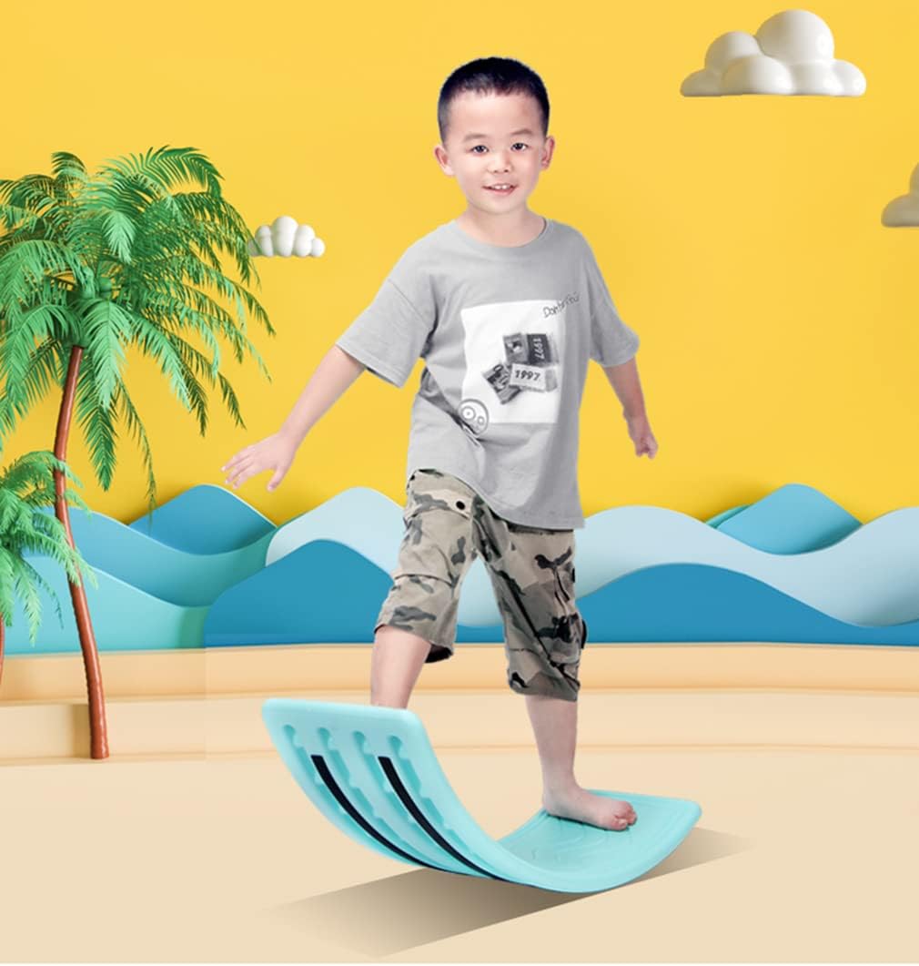 Children's Balance Board Smart Board Sensory Integration Training Equipment Household Indoor Multifunctional Curved Board Seesaw Design (White)