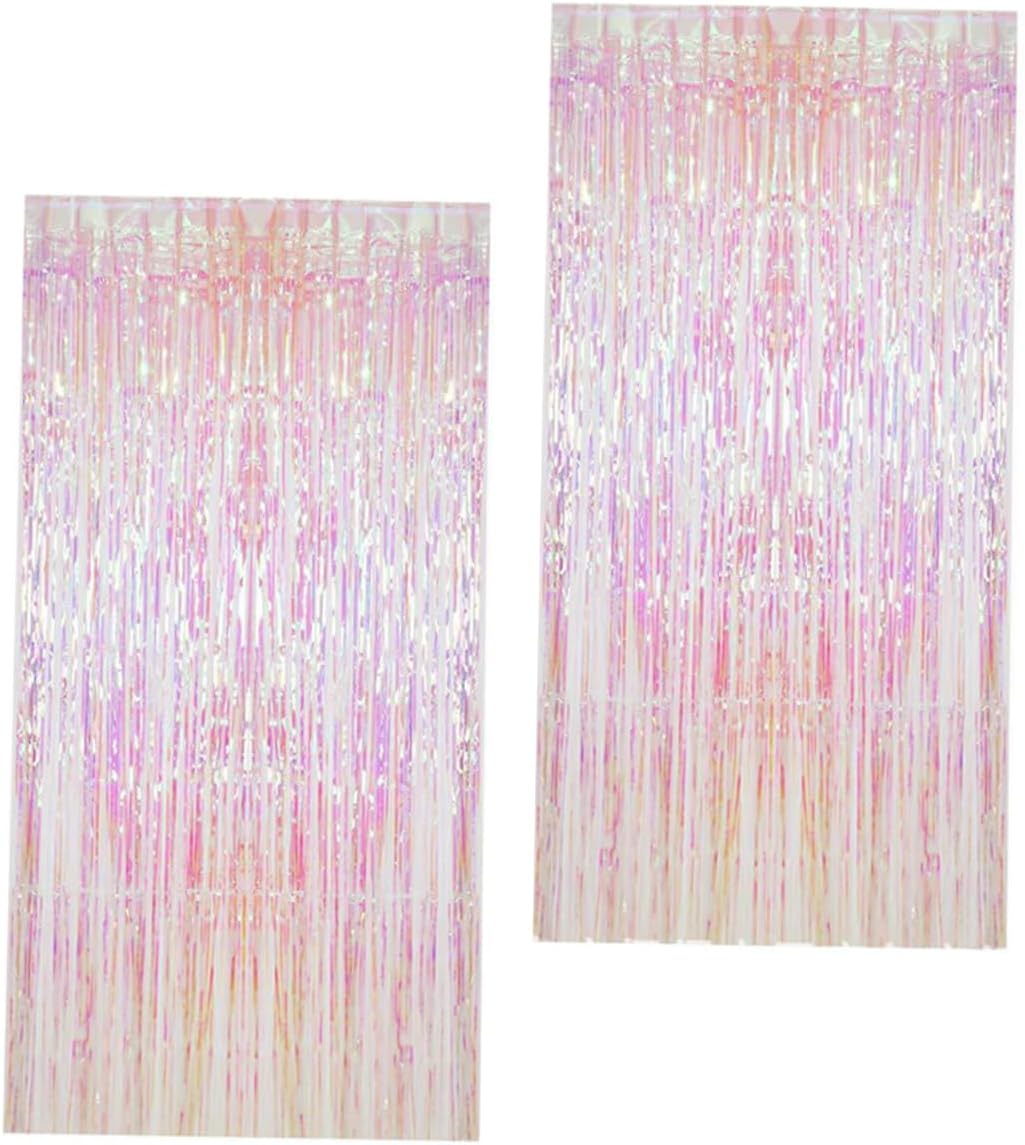 2sets Rain Tassel Curtains for Tinsel Backdrop for Weddings Birthdays and Festivals Easy to Wrinkle-Resistant Decoration