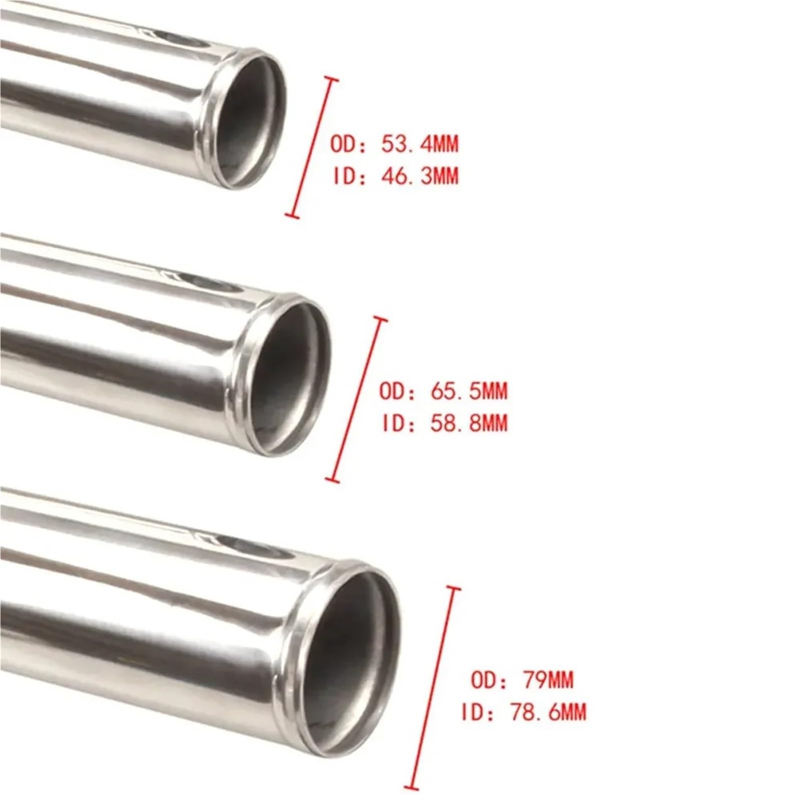 LENTLY Tubo Aspirazione Aria Kit Tubi Intercooler Turbo in Alluminio Universale 2'' 51 Mm, 2,5'' 63 Mm, 3'' 76 Mm + Tubi in Silicone + Morsetti A Bullone per Tubo Aria Auto