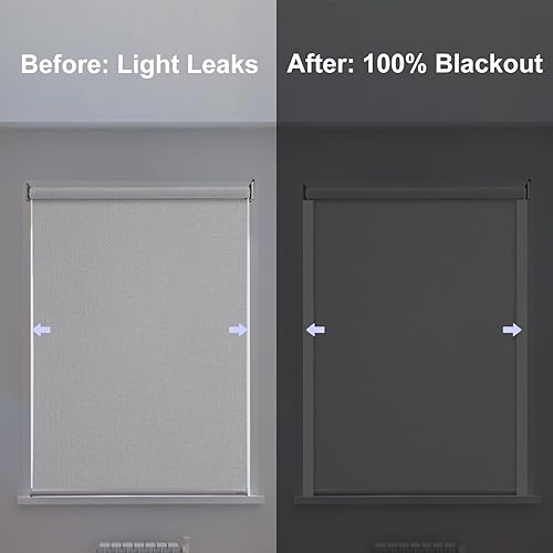 Miniatura 2 de Bloqueadores de luz opacos para persianas enrollables, pistas laterales para persianas y persianas Windon, tiras de bloqueo de luz a lo largo de dos