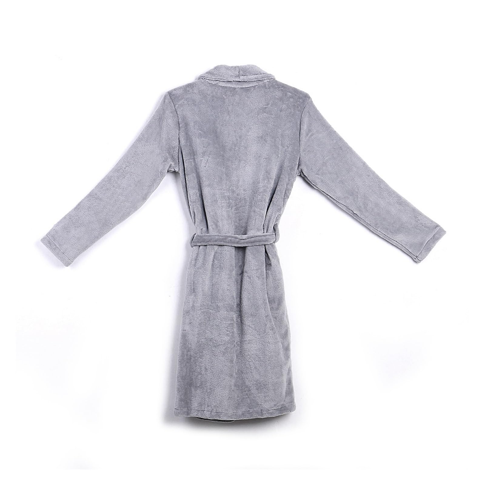 Albornoz Largo para Hombre Albornoz de Felpa for Hombre, con Fajas, Suave, Manga Larga, Dos Bolsillos Laterales, for Invierno, Liso, cálido, Tallas M-XXL