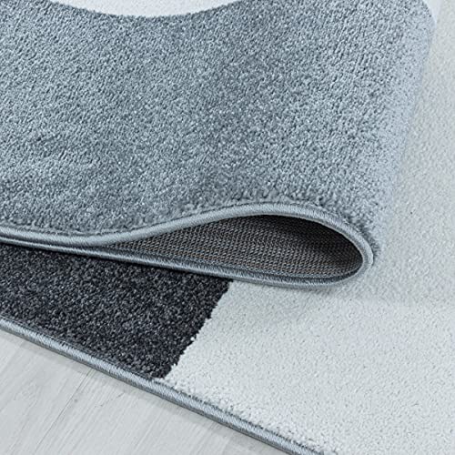 Tapis fermeture éclair gris 80x250 de couloir moderne - 6