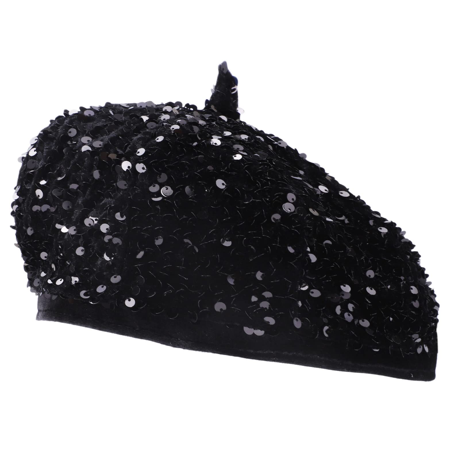 3244 Sequin Beret Artist Hat Bling French Beret Hats For Women, Fascinator Hat LUCKYBUNNY Sequin Beret Artist Hat Bling French Beret Hats  main image 2