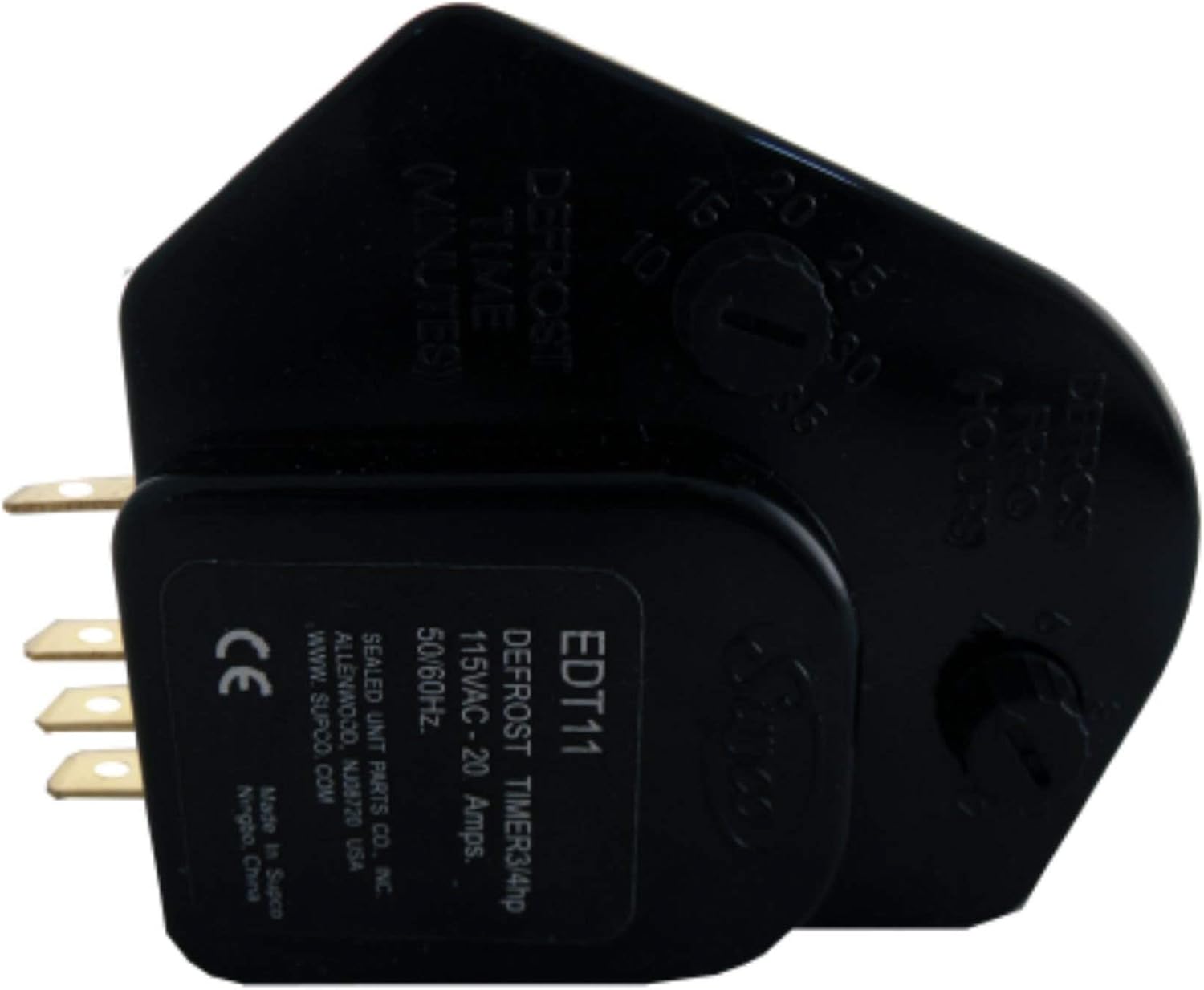 Supco EDT11 Refrigerator Defrost Timer Control Universal 120 Volt 15 Amp For TJ90EDT11 AP4502732 (1 Pack)