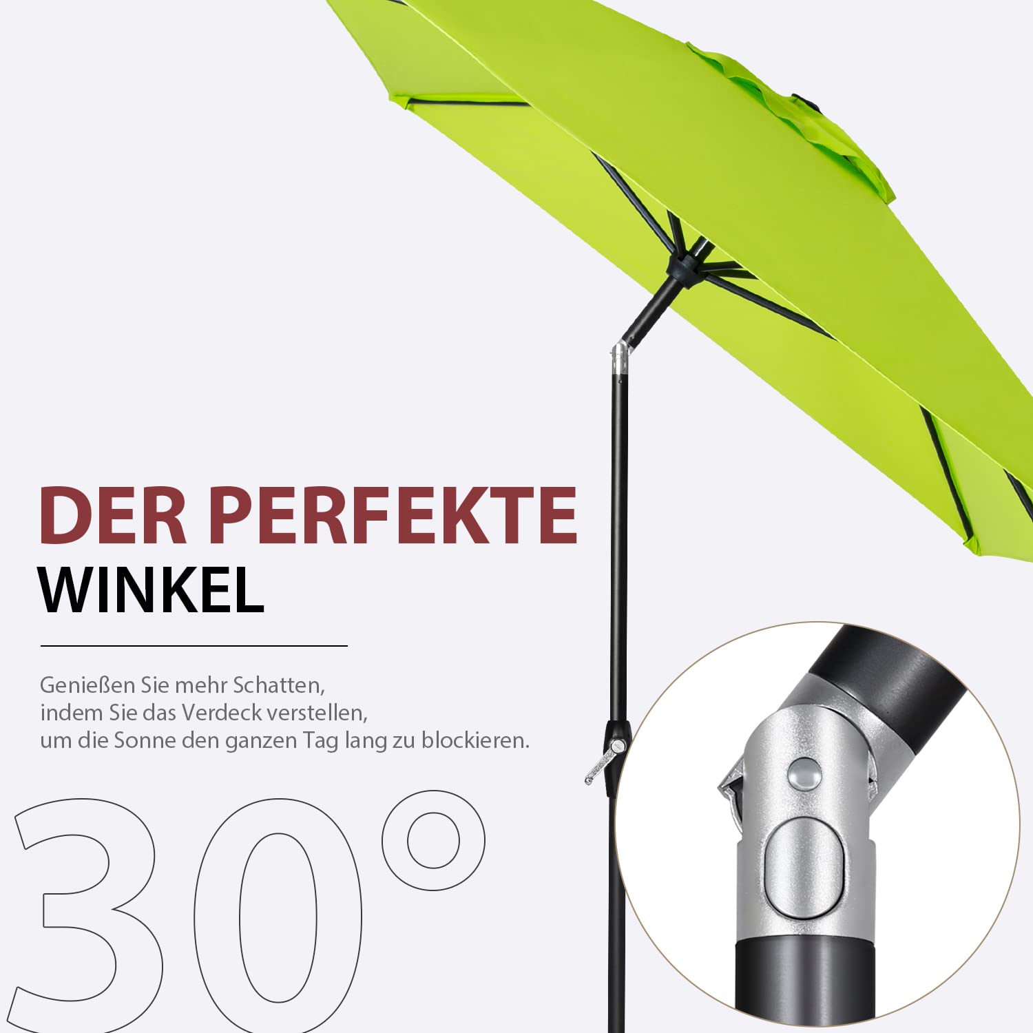 Sekey Aluminiowy parasol przeciwsłoneczny, na taras, ochrona przed promieniowaniem UV 50+, prostokątny