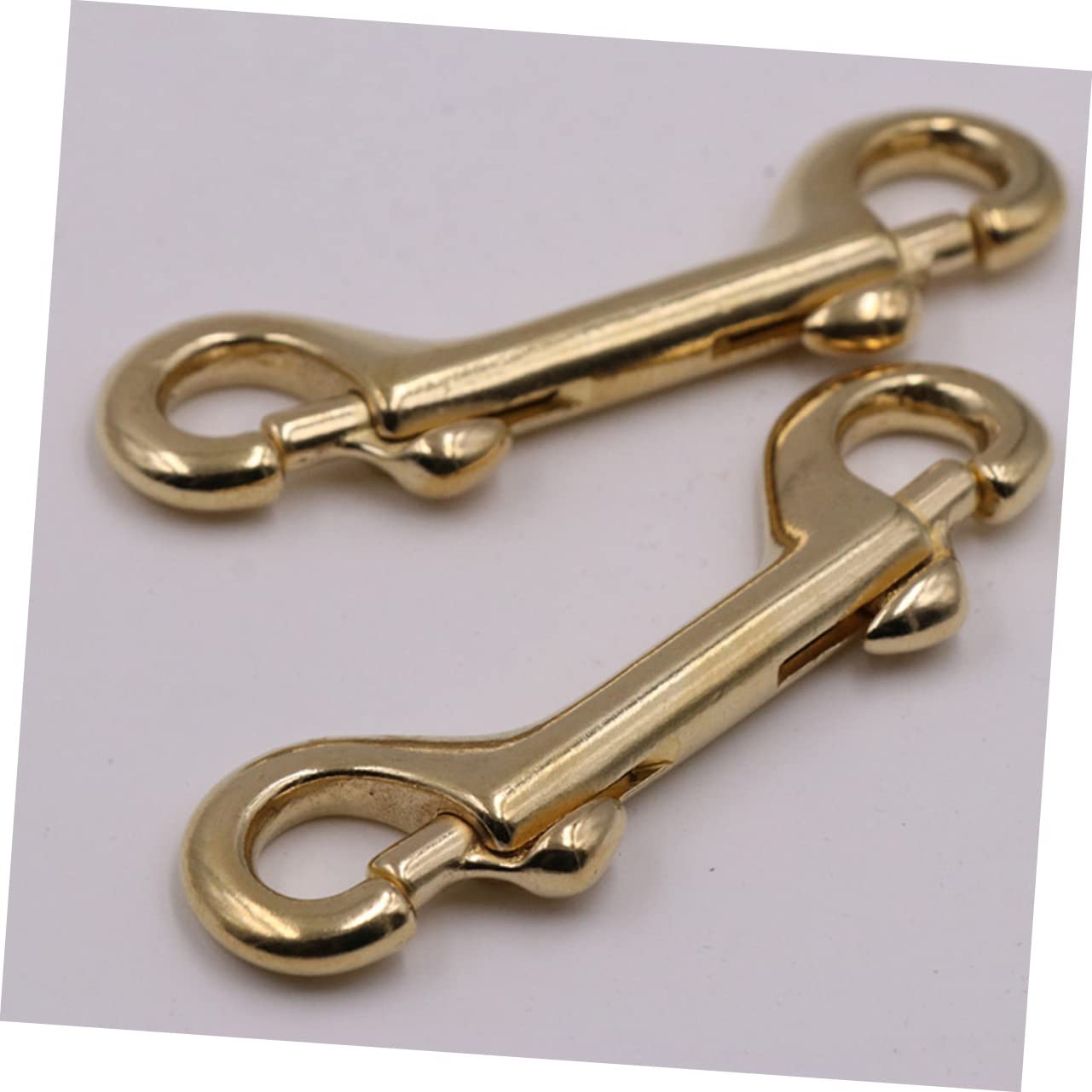 EXCEART Ganchos De Cierre Giratorio Llavero De Metal Clip De Metal Para Cinturón Ganchos De Presión De Gatillo Cierre De Bolsa De Latón Clip De Equipaje Clip De Cordón De Doble Cara