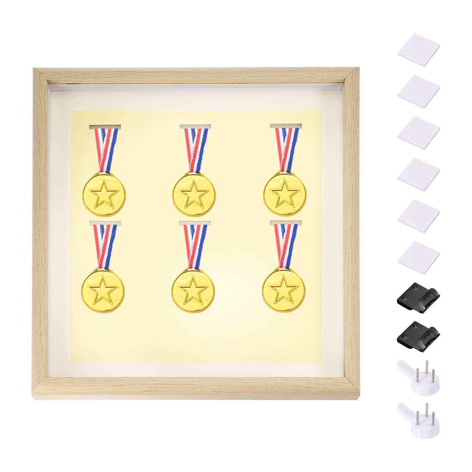 Marco para sombras PATIKIL anti polvo para proteger medallas con chinchetas y adhesivos