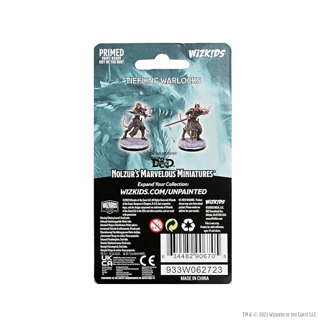 Foto 2 de 6 de WizKids D&D Nolzur's Marvelous Miniatures: Tiefling Warlocks Dungeons and Dragons Unpainted Miniatures