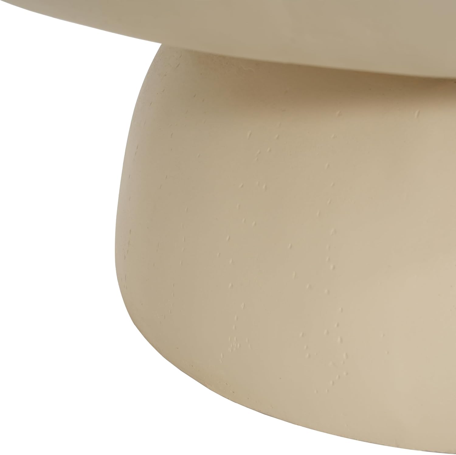 Christopher Knight Home Patsy Modern Lightweight Concrete Coffee Table, Indoor and Outdoor Round Top Accent Table, MGO Sofa End Table with Pedestal Base, No Assembly Needed, 27.5", Beige