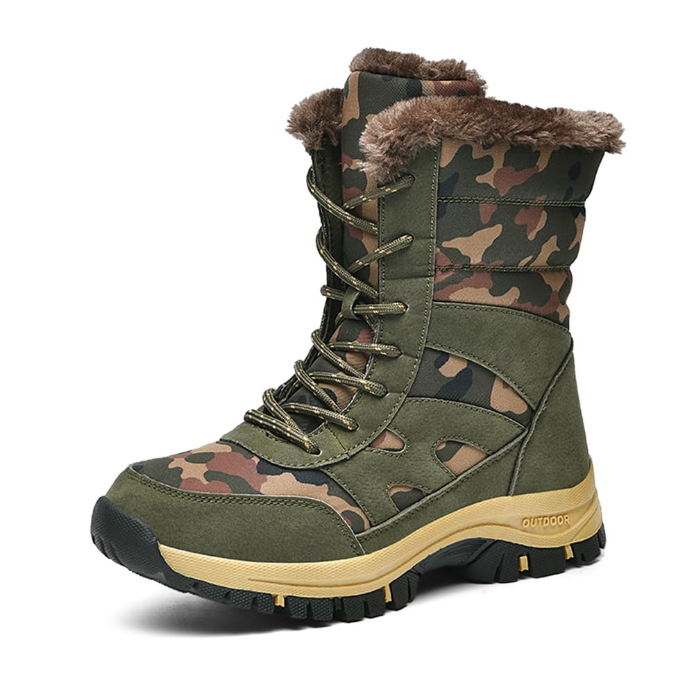 Winter Snow Boots for Couples Warm Fur Lined Ankle Booties Waterproof Men Women Boot Footwear Shoes