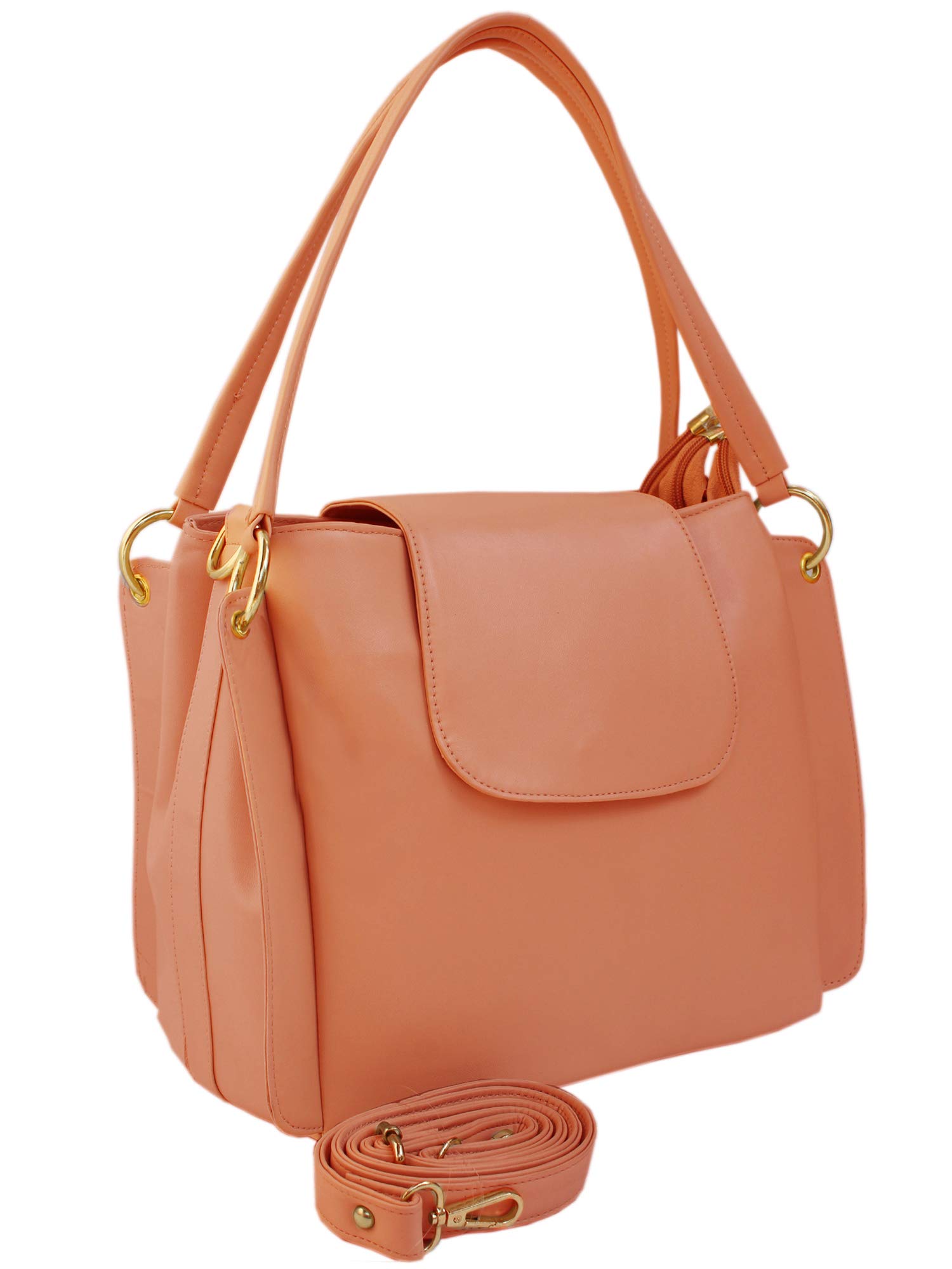 ADORABLELatest Trend Peach Color Handbag & Sling bag For Girls and Women's, Peach