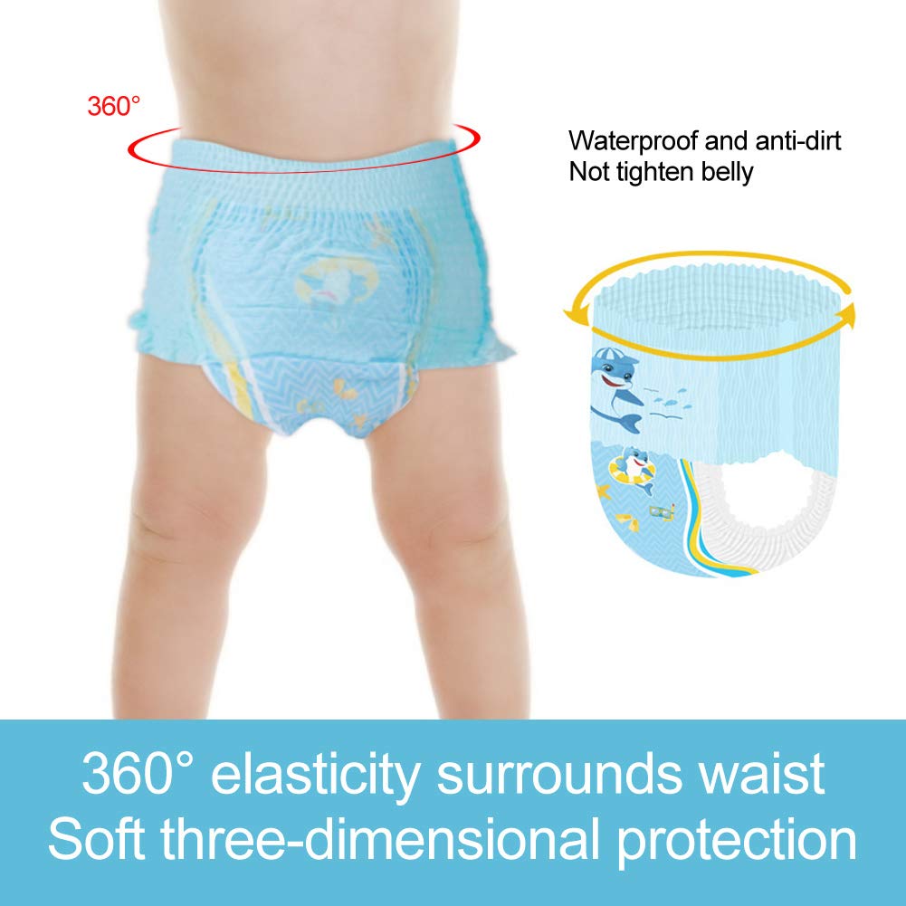 TOPINCN 3 Pack Reusable Baby Swim Diapers, Unisex, Size L (9-14 kg), 3 Count