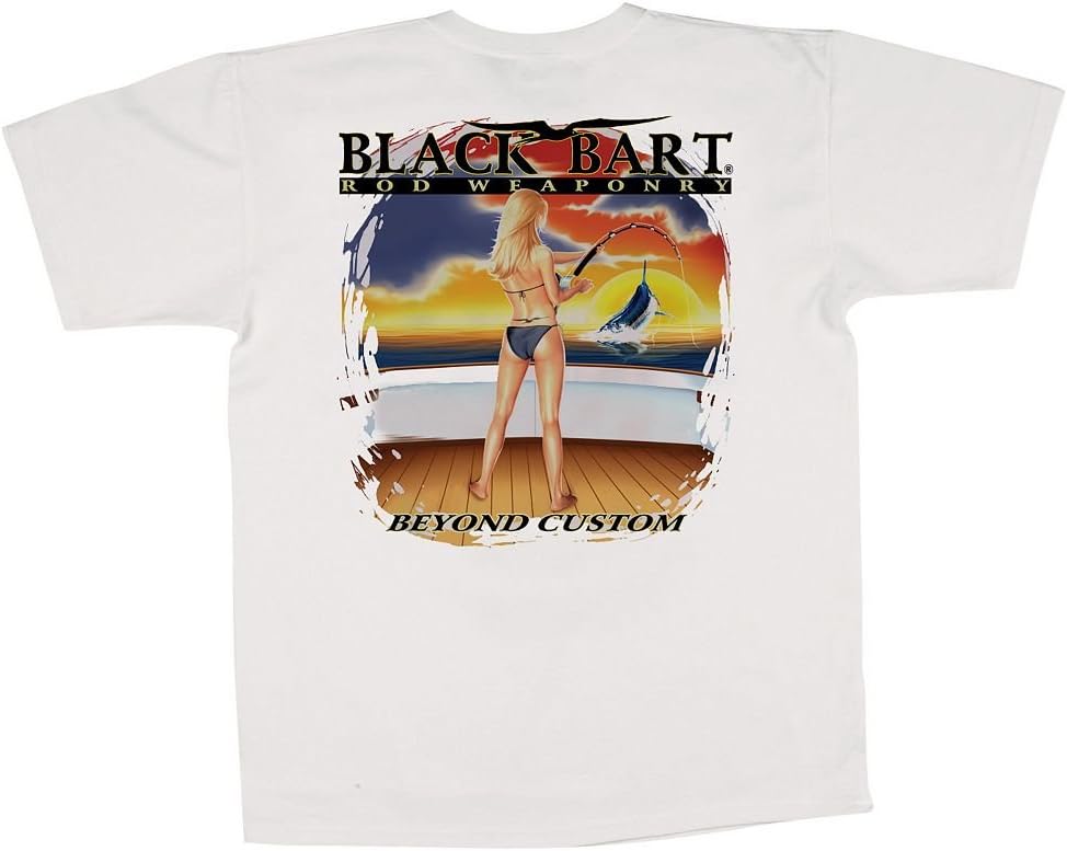 Black Bart Girl Beyond Custom T-Shirt - White - Large