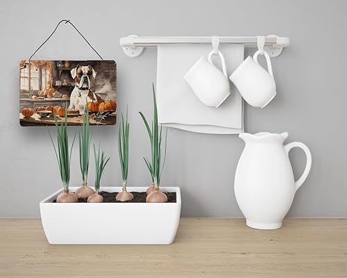 Miniatura 9 de Caroline's Treasures DAC1818DS812 Silky Terrier - Placa de aluminio para colgar en la pared o en la puerta, diseño de calabazas de cocina y baño, 8