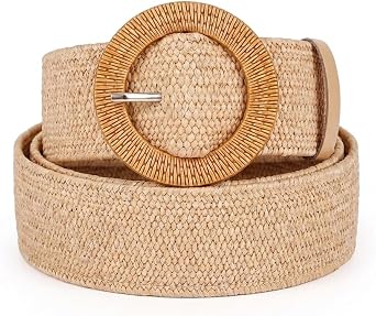 Rrwin Rattan Straw Raffia Summer Belts for Women 2026 Elastic Stretch Woven Waist Wide Band