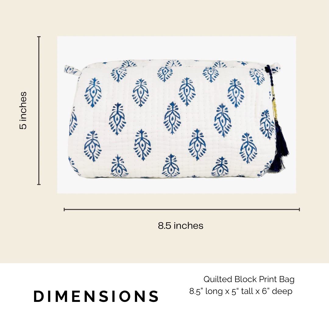 Designerska kosmetyczka i kosmetyczka z nadrukiem blokowym, boho, kwiatowy, pikowany woreczek na kosmetyki, pielęgnacja skóry, duży, wodoodporny organizer na pieluchy, torebkę, podróż,