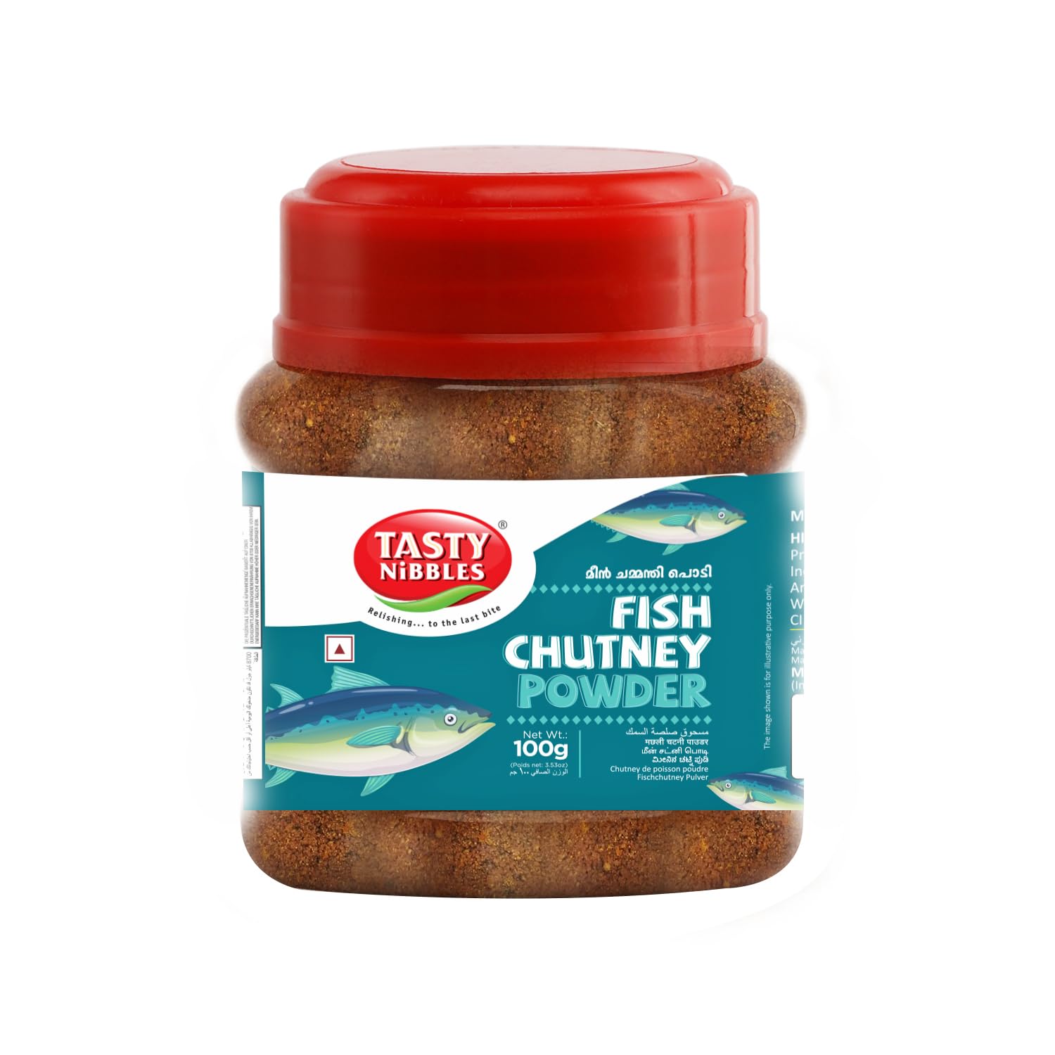 TASTY NIBBLES Ready to Eat Fish Chutney Powder 100g | Kerala Style Dried Fish Powder| Meen Chammanthi Podi |Non-Vegetarian | No Added Preservatives [Pack of 1]