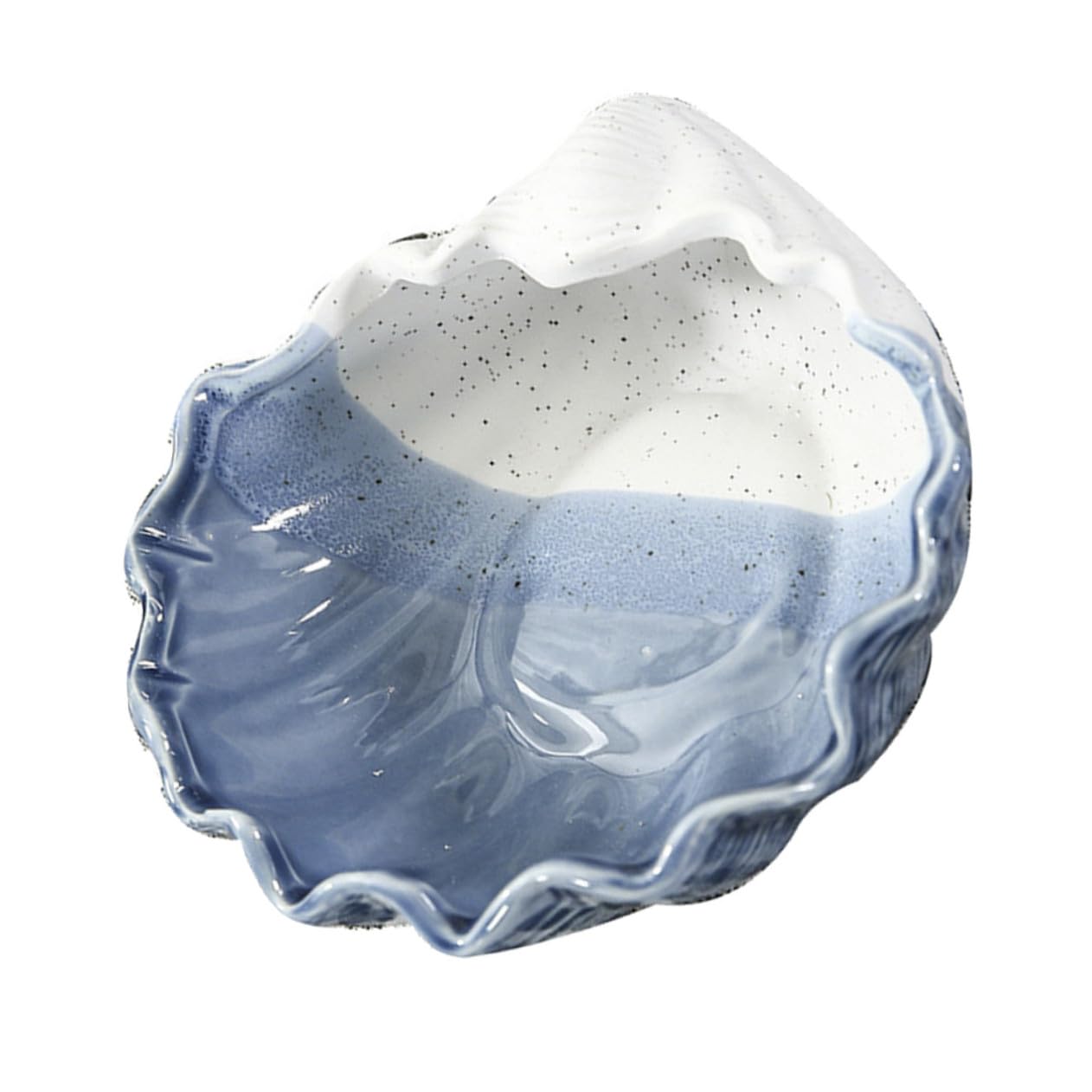 ERINGOGO Keramik Schmuckschale Muschelform Schmucktablett Aufbewahrungstablett aus Porzellan Dekoratives Aufbewahrungstablett für Schmuck Schlüssel Desktop Organizer