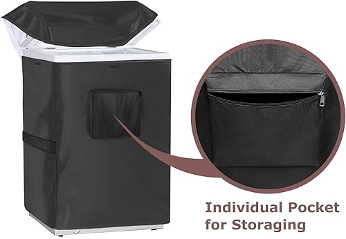 Miniatura 4 de ZILOMI Funda para congelador de pecho, cubierta profunda para exteriores, impermeable, apta para funda de 5.0 pies cúbicos (28 pulgadas de largo x