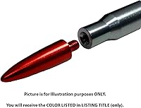 Vista 3 de VMS RACING 50 Cal Caliber - Antena de bala con punta azul metálico en aluminio de calibre pesado compatible con Ford Raptor F-150 10-21 2010-2021