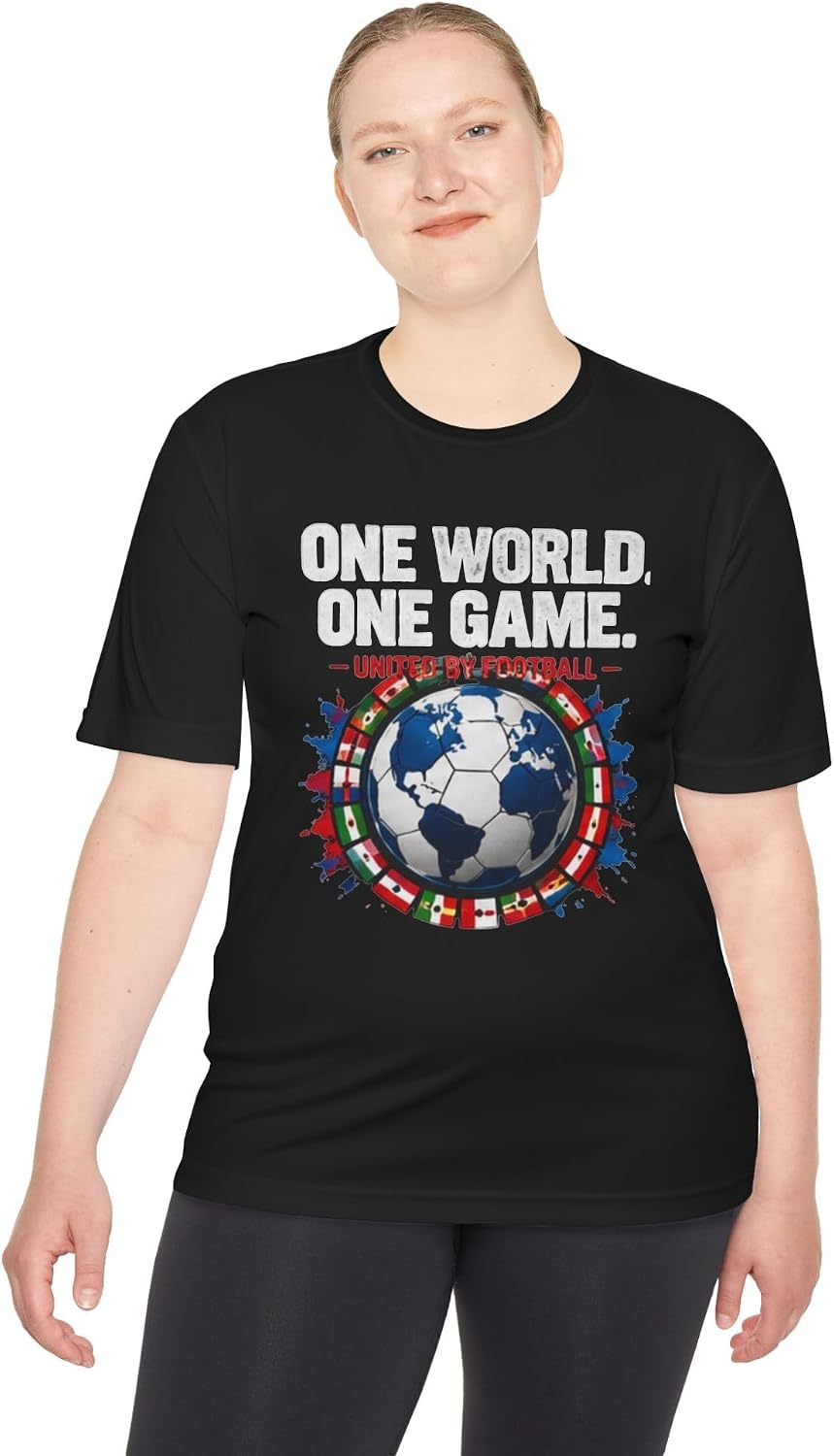 One World One Game Earth with Flags World Cup T-Shirt