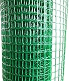 Mugar- Mallas de cuadrados plásticos para jardinería y protección-Mallas jardineras para enredaderas- Rollos de 1x5m (10mm, Verde)