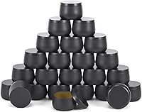 Vista 1 de 8oz Black Candle Tins for Making Candles 24 Pack - Candle Jars 8 oz Tin Bulk Candle Jars with Lids for Candle Making(Black)