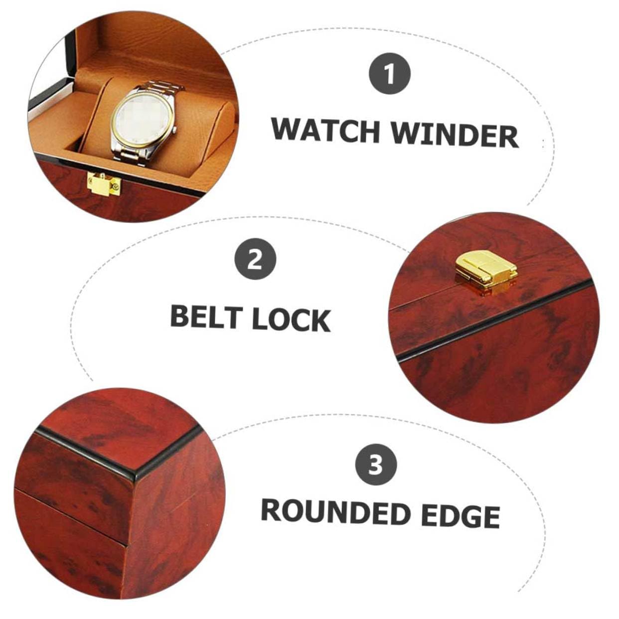 GALPADA 1Pc Elegant Watch Storage Box Premium PU Organizer for Men Women for Home Display Travel Protects From Scratches present for Watch Enthusiasts