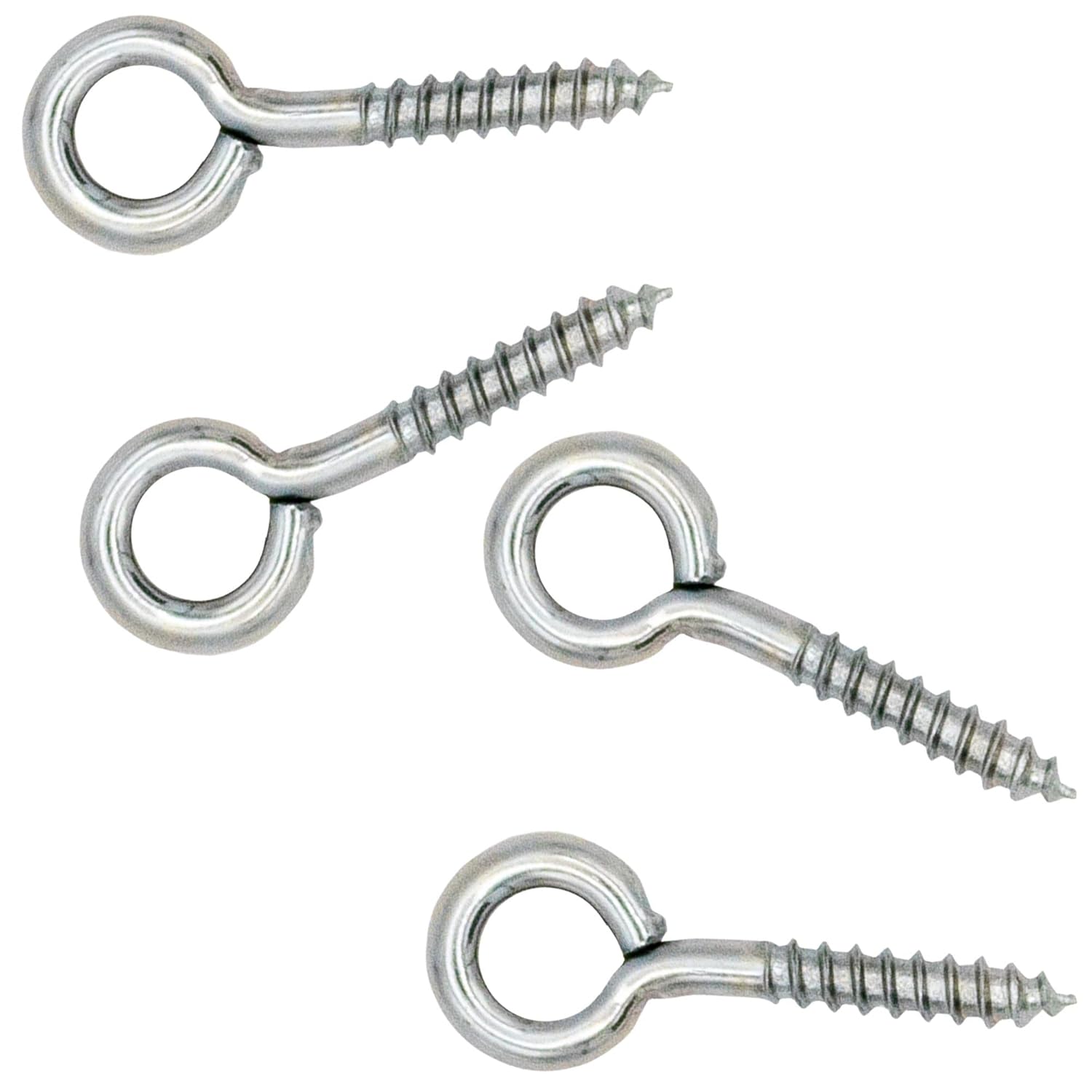 13/16" Zinc-Plated Screw Eyes for Picture Framing - 3/16" Eye 7/16" Shank Pack of 1000