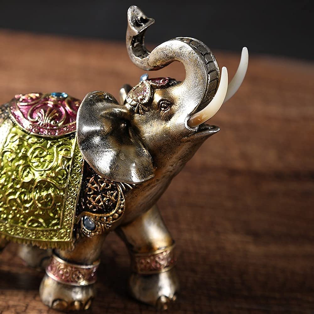 Amazon.co.jp: Creative Art 置物 象の像 5.5インチ 樹脂製 安定