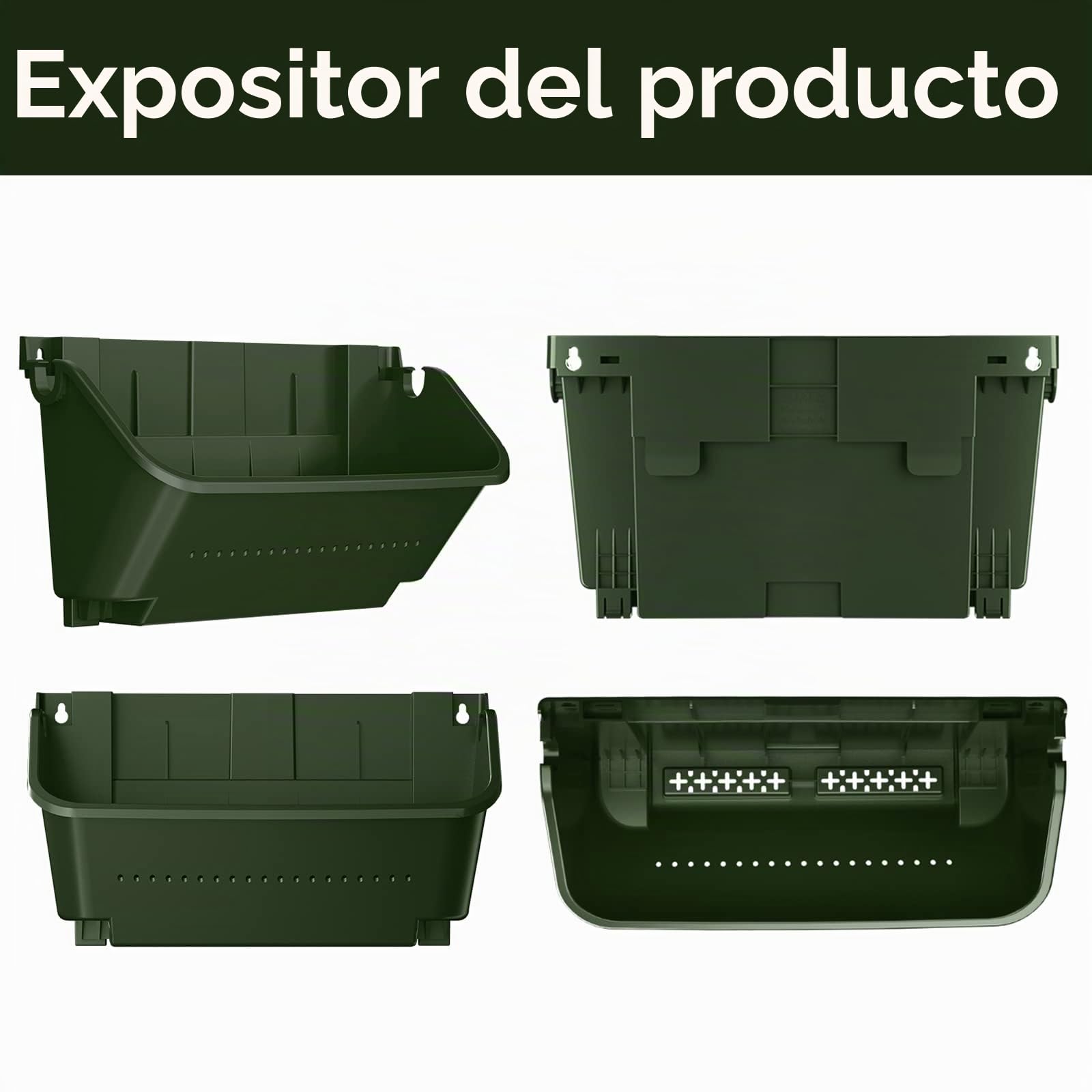 MENAYODA – Juego de 4 macetas de pared verticales – Bolsas para plantas colgantes – con riego automático – para interiores y exteriores – Verde oscuro – para interiores y exteriores – Balcón