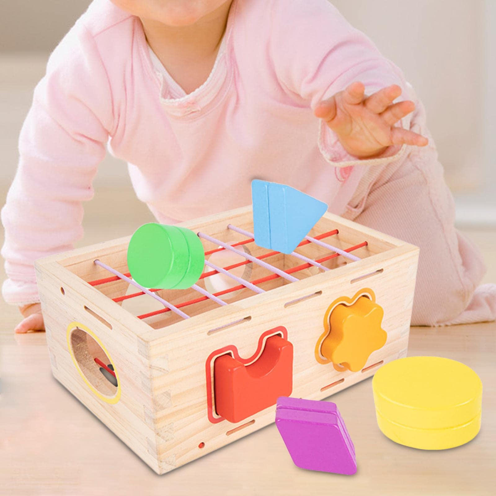 Caja de Monedas Bebé Juguete Educativo Caja de Permanencia de Bandeja Infantil Promueve Curiosidad Y de Exploración Pintura N, Cognición sensorial