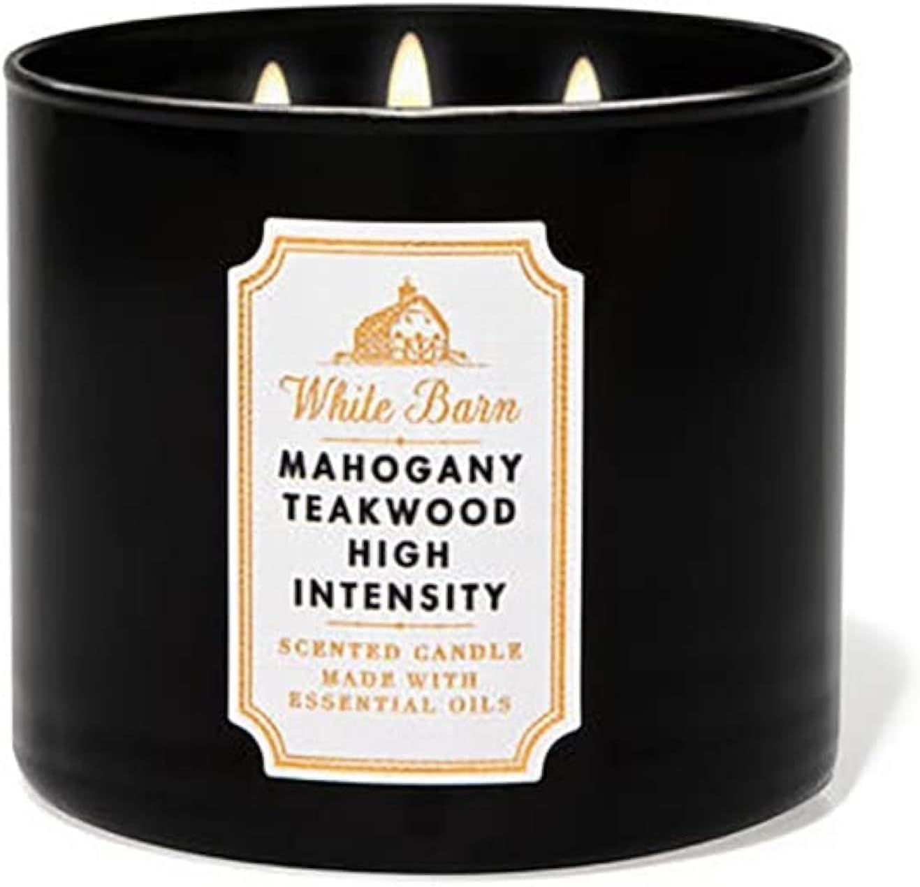 Bath & Body Works White Barn 3Wick Candle in Mahogany