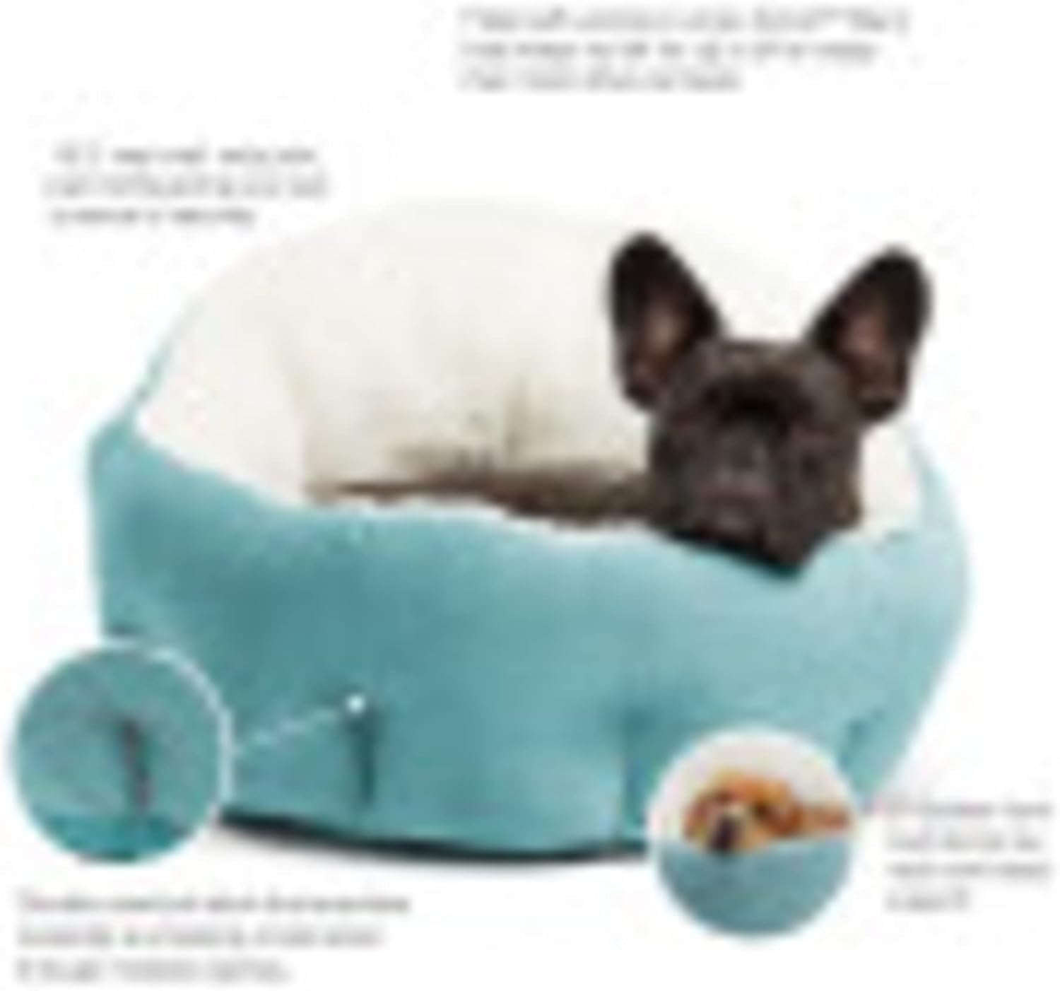 Best Friends by Sheri OrthoComfort Deep Dish Cuddler Ilan Microfiber Cat and Dog Bed, Gray, Standard : Pet Supplies