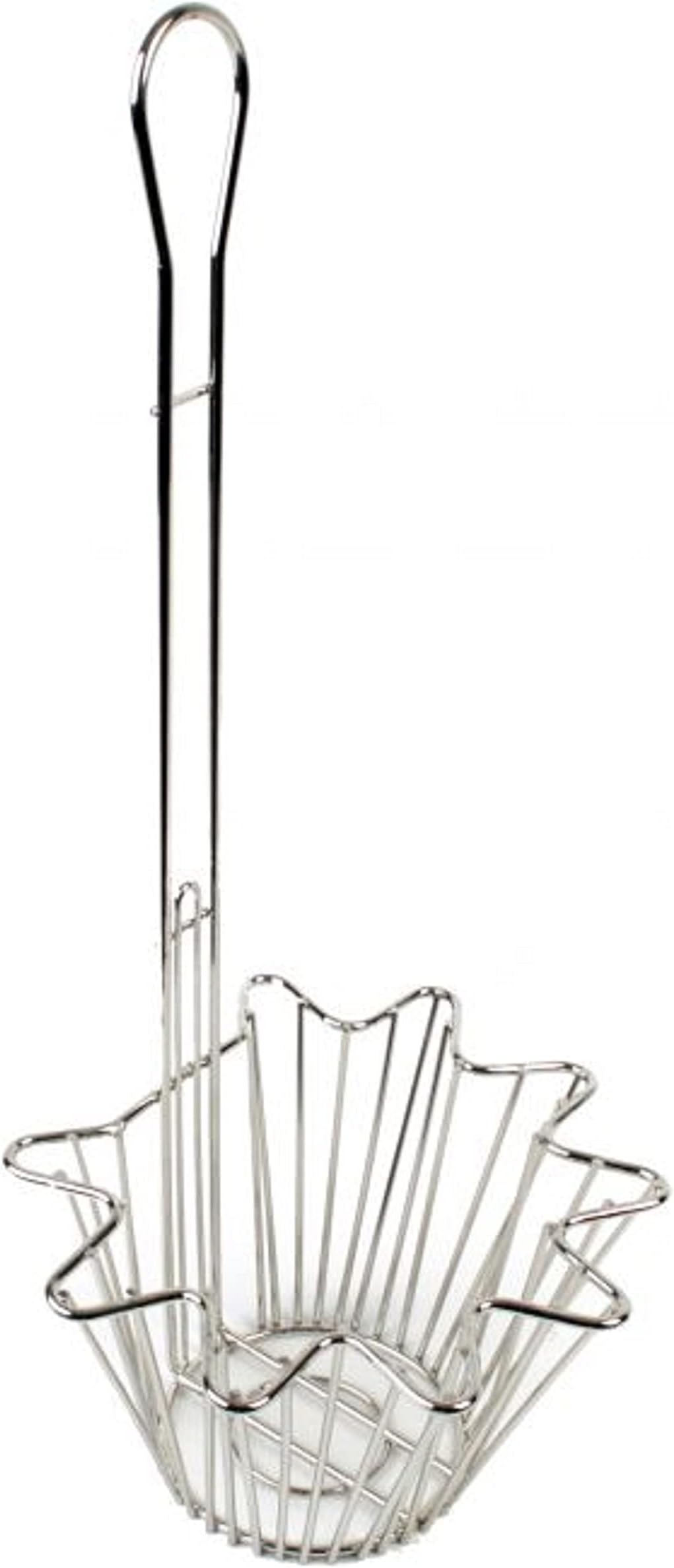 TrueCraftware- Round Shape Taco Salad Bowl Basket Nickel Plated (Bowl Base Size: 8" x 8" x 5") Tortilla Maker Taco Shell Maker Salad Bowl Taco Pan Taco Salad Bowl Fry Basket