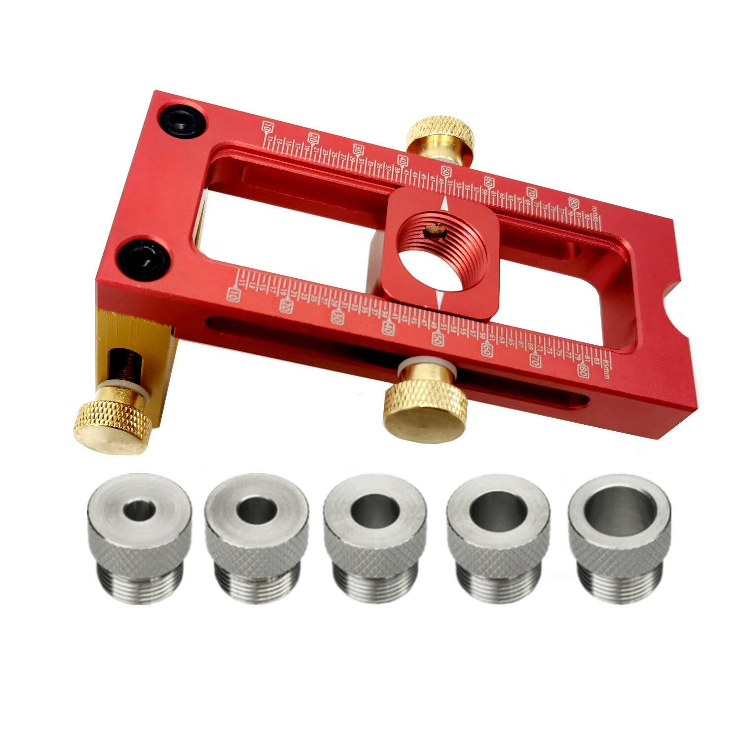 VIDOO śruba Jig 2 w 1 Stop Aluminium Regulowana Prowadnica Wiertarska Pocket Hole Jig dla Szaf i łóżek-B