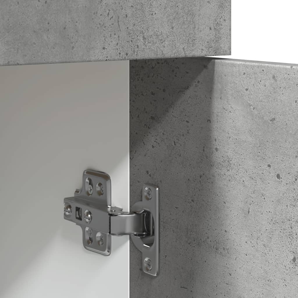 vidaXL Armoire à tiroirs Lyon Gris béton 80 x 46 x 81,5 cm Bois d'ingénierie