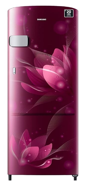 Samsung 192 L 3 Star Inverter Direct Cool Single Door Refrigerator Appliance (RR20A1Y2YR8/HL, Saffron Red)