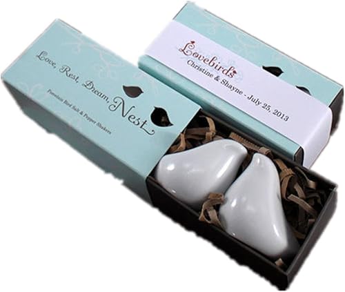 Miniatura 3 de 1 par de saleros y pimenteros Love Bird - Caja de regalo