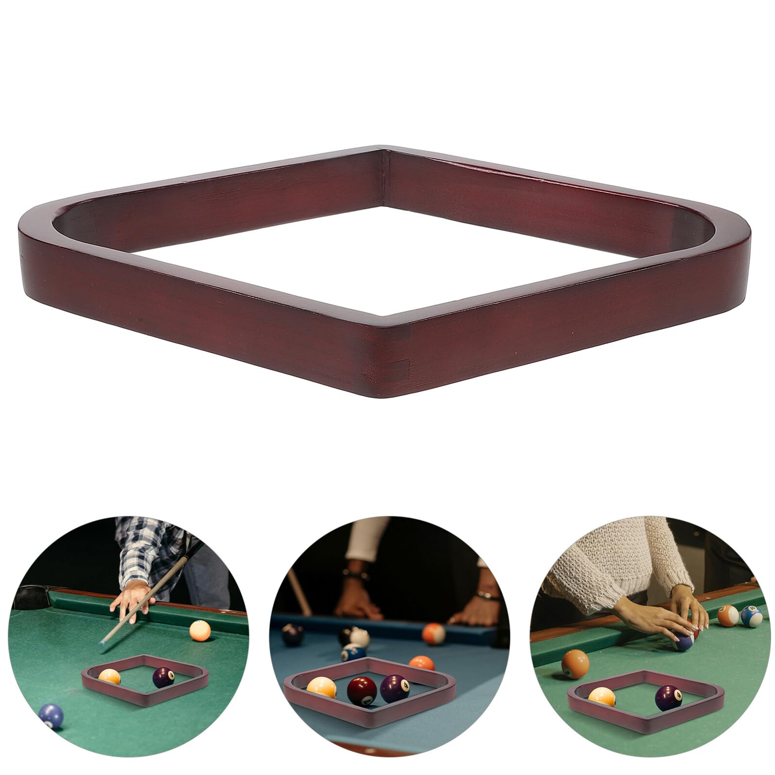 Massives Holz Billard Rhombus Rack Dreieck Gestell für Kugeln Pool Tisch Zubehör Robust Langlebig Vielseitig für Zuhause und Club