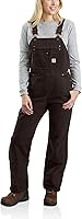 Carhartt Women's Relaxed Fit Insulated Washed Duck Bib Overalls - Warm, Durable Winter Workwear