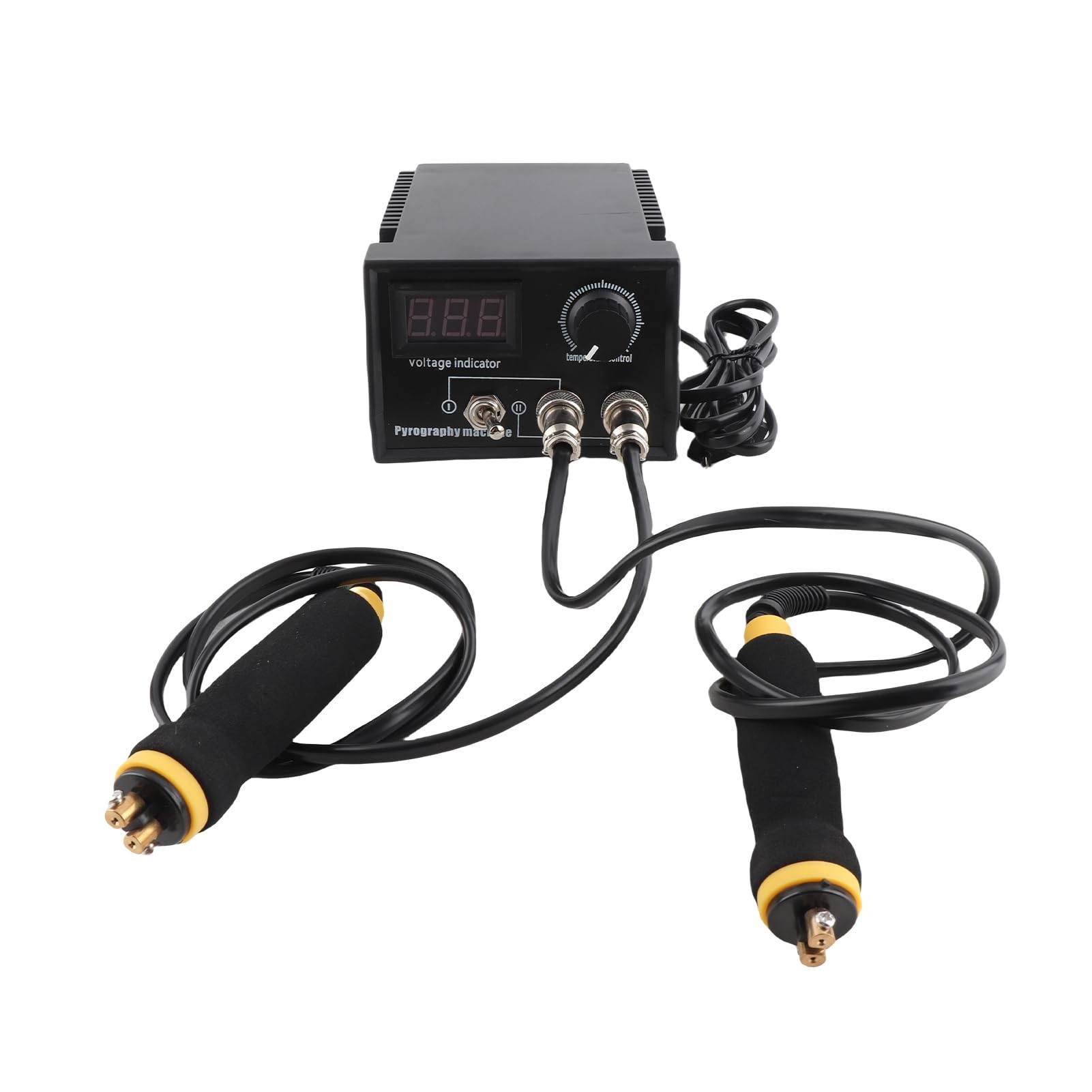 HUIOP 60 W 220 V 29 pièces Kit d'outils de Combustion du Bois pour poêle à Bois réglable 0 ℃ -800 ℃ Affichage numérique Ensemble de Stylo pyrogravure à Bois Fer à souder électrique avec 2 stylos + 20